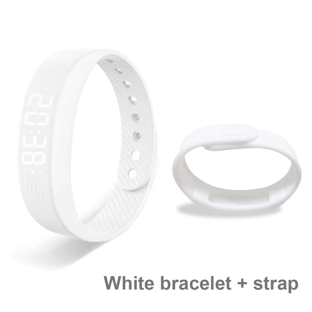 Bracelet Intelligent LED Étanche – Smartband avec Podomètre, Montre Numérique et Alarme Vibrante