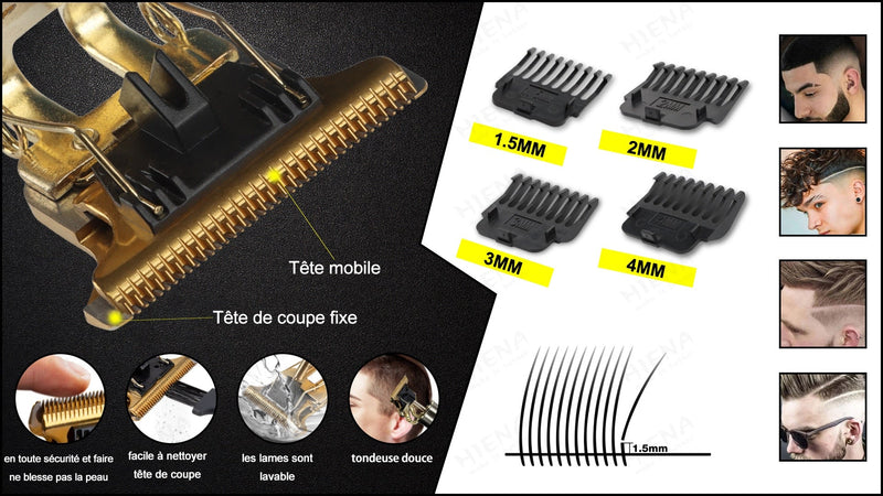 Tondeuse professionnelle - Barbe, Cheveux & Corps