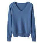 Pull intemporel tricoté à Col V - Femme