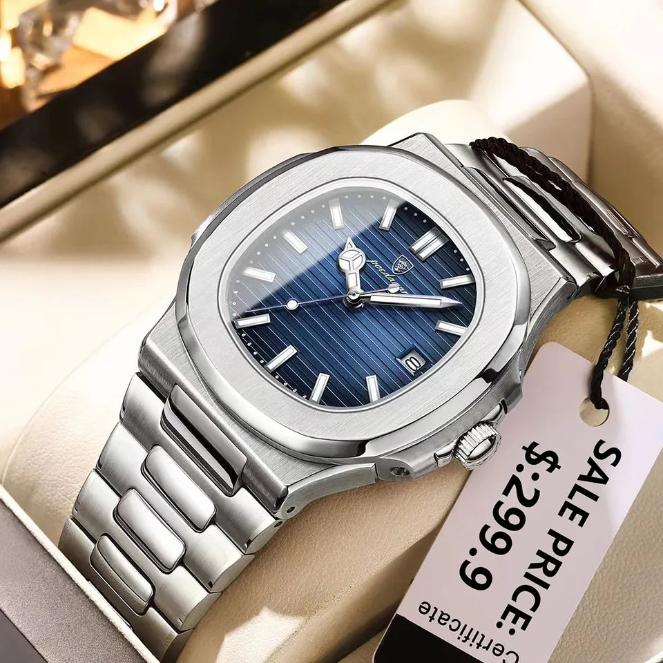 Nautilus - Montre Homme en acier brossé inoxydable