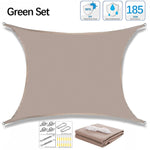 Voile d'ombrage carré ou rectangulaire - Kit complet