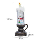 Bougie LED de Noël Effet Boule de Neige