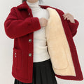 Manteau femme en laine polaire épaisse