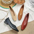 Ballerines en cuir vintage élégantes