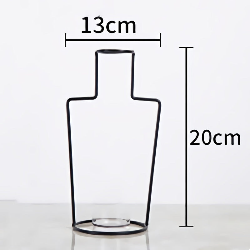 Vases minimaliste à fleurs en fer