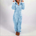 Pyjama combinaison polaire, moelleux & chaud - Femme