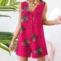 Combinaison short d'éte légère en Coton et lin