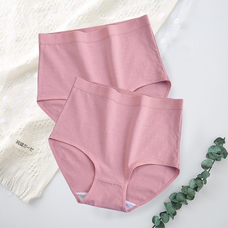 Lot de 2 Culottes taille haute en coton