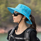 Chapeau d'été femme avec trou pour queue de cheval — polyester respirant, pliable