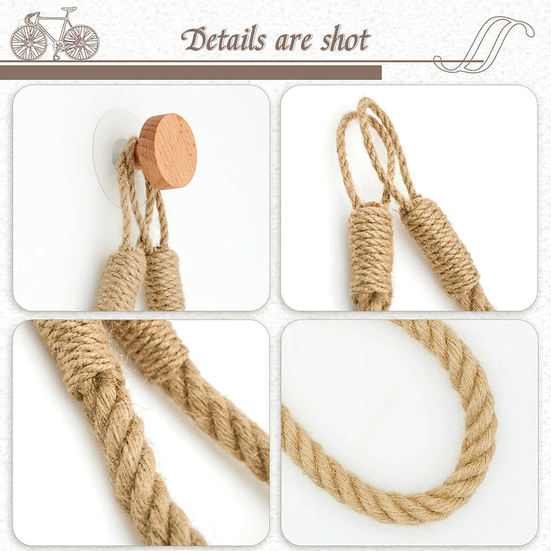 Porte-papier en corde Vintage - Sans clou ni vis
