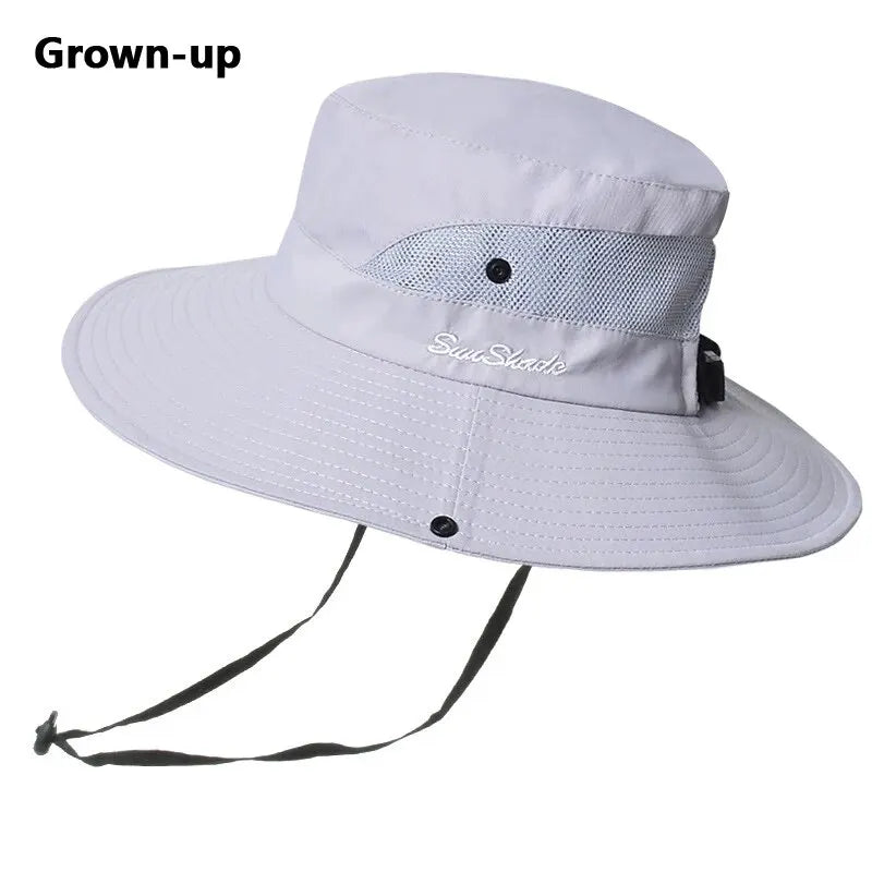 Chapeau d'été femme avec trou pour queue de cheval — polyester respirant, pliable