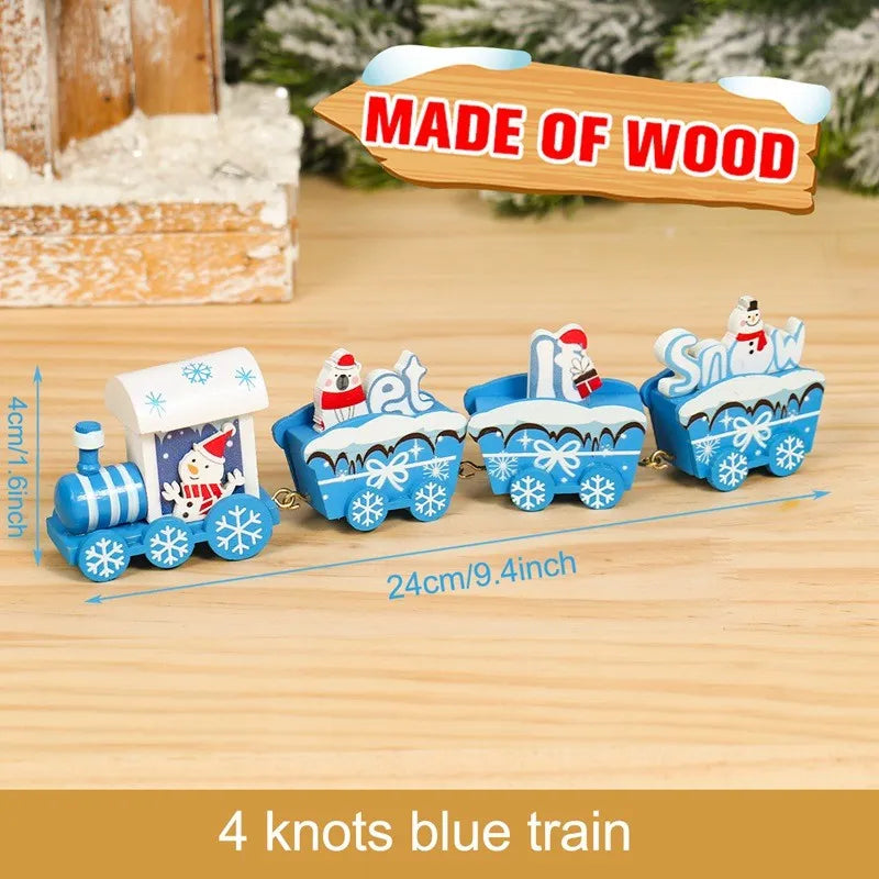 Mini train de Noël en Bois