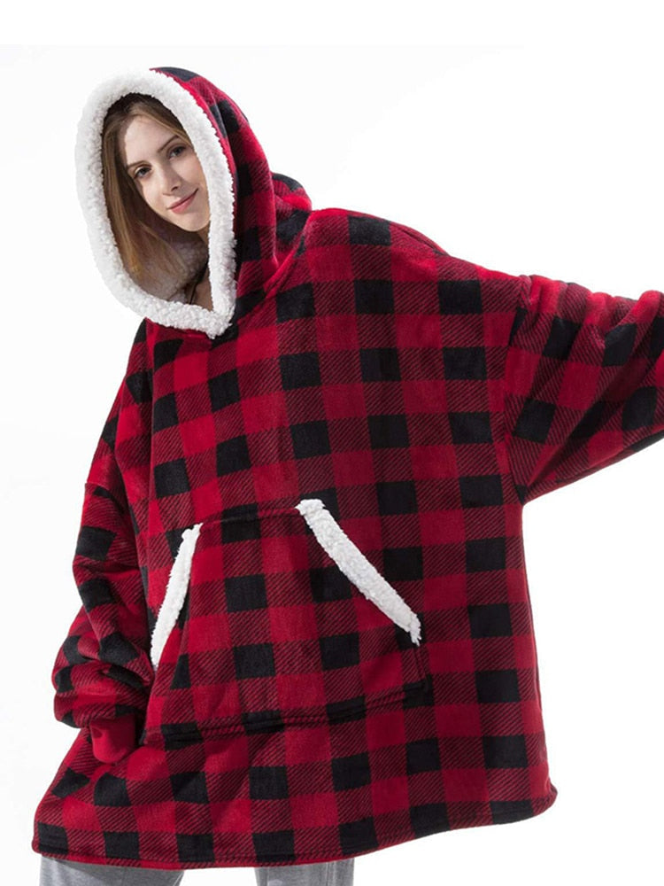 Sweat Plaid à Enfiler