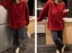 Ensemble de pyjama en flanelle bicolore - Femme