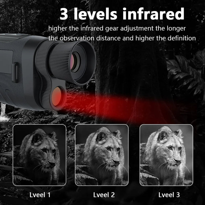 Caméra de chasse monoculaire 4K infrarouge vision nocturne