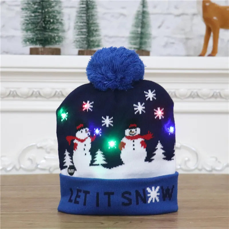 Bonnet de Noël lumineux LED unisexe