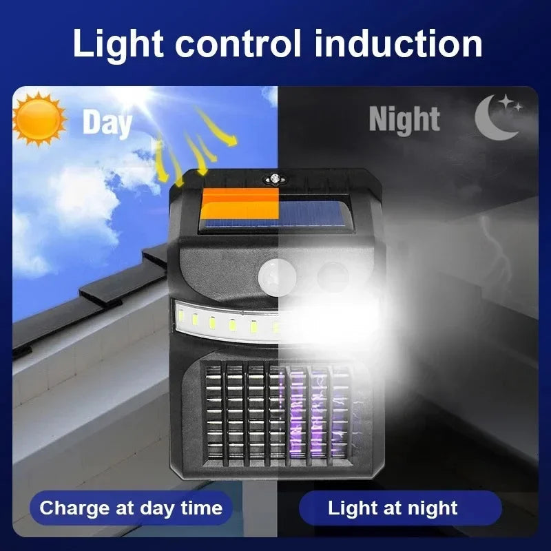 Lampe Solaire à Détection de Mouvements avec Anti Moustique Intégré