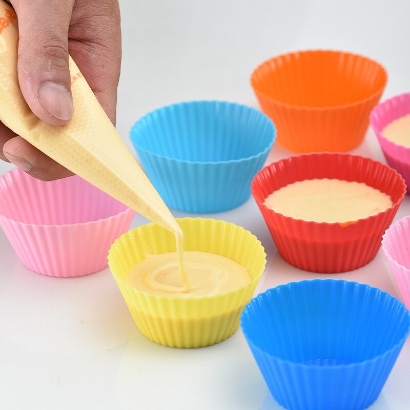 12x Moule à Muffin en Silicone réutilisable