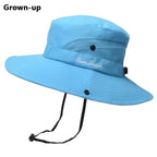 Chapeau d'été femme avec trou pour queue de cheval — polyester respirant, pliable