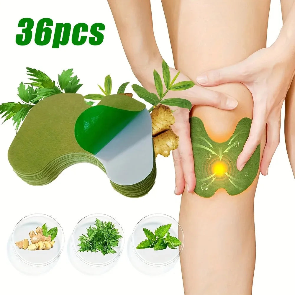 Lot de 36 Patchs genoux anti inflammatoires aux plantes