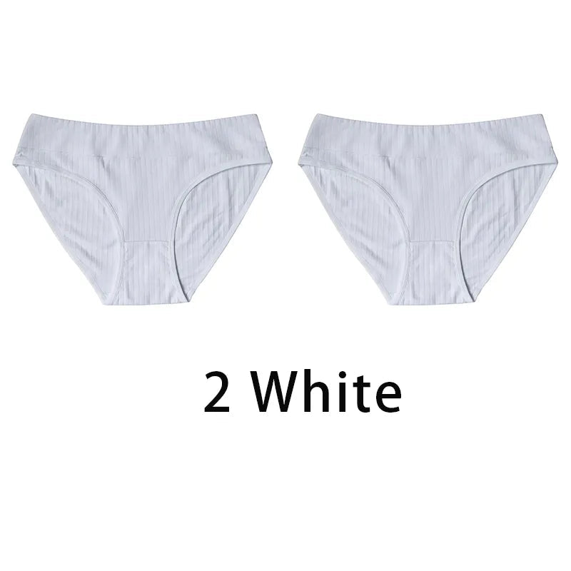 Lot de 2 Culottes taille haute côtelé en Coton