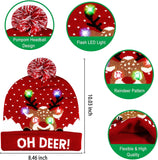 Bonnet de Noël lumineux LED unisexe