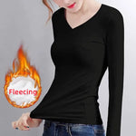 T-shirt décontracté manches longues - Intérieur fourrure