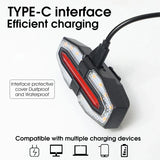Feu arrière de vélo avec clignotants télécommandés rechargeable USB