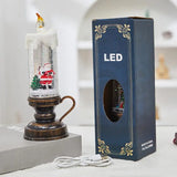 Bougie LED de Noël Effet Boule de Neige