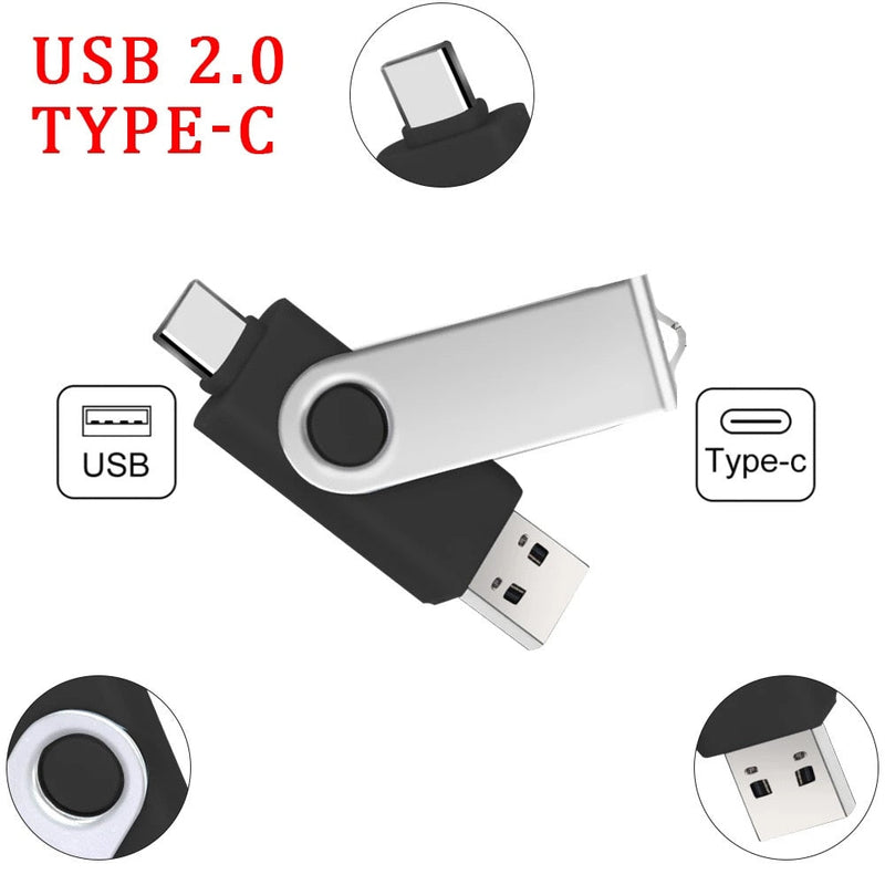 Clé USB 2 en 1 - 64GB (USB et USB Type C)