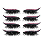 4 Pairs d'Eyeliner et Faux Cils Réutilisable Autocollants
