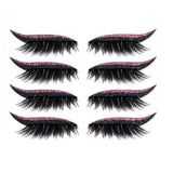 4 Pairs d'Eyeliner et Faux Cils Réutilisable Autocollants