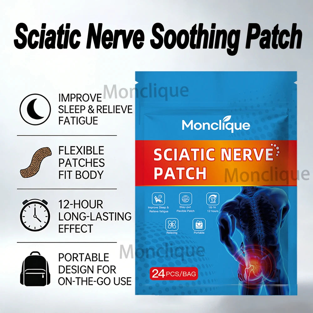 Lot de 24 Patchs Anti-Inflammatoires pour Sciatique
