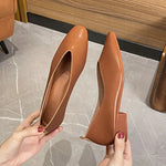 Ballerines en cuir vintage élégantes