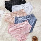 Lot de 3 Culottes en Satin Sexy avec Dentelle