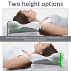 Oreiller Cervical en Mousse à Mémoire de Forme – Respirant, Ajustable & Effet Frais – Soutien du Cou pour Toutes Positions de Sommeil