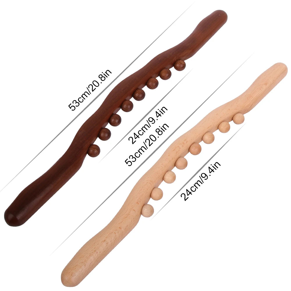 Bâton de Massage 8 Perles pour Drainage Lymphatique Corps