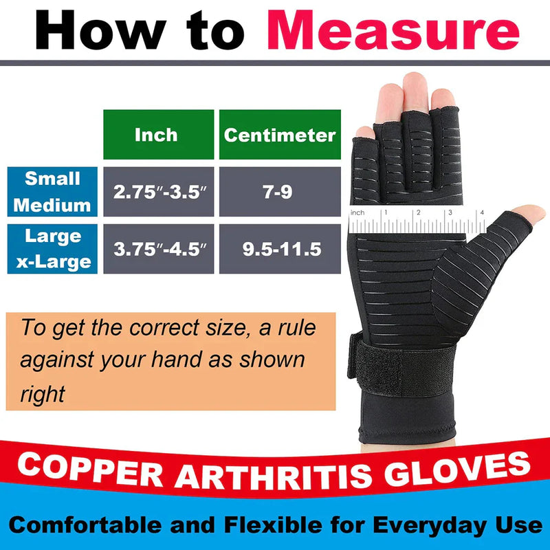 Gants mitaines de compression anti arthrose