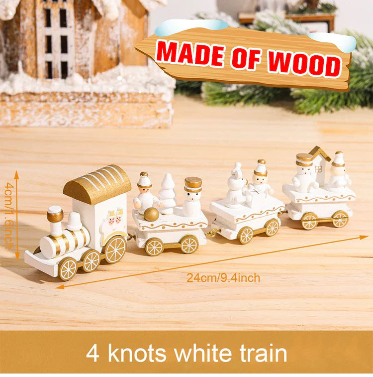 Mini train de Noël en Bois