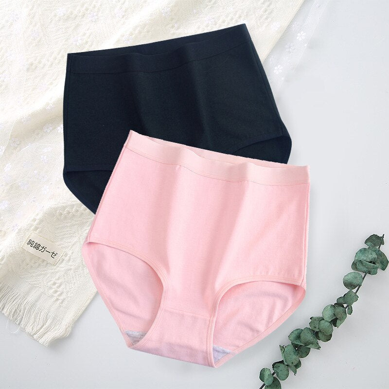 Lot de 2 Culottes taille haute en coton