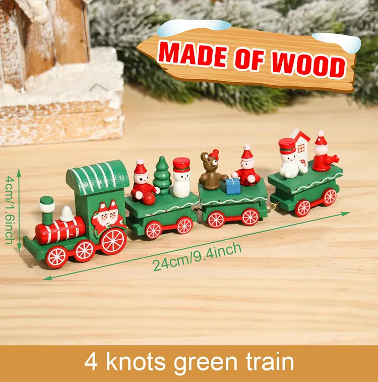 Mini train de Noël en Bois