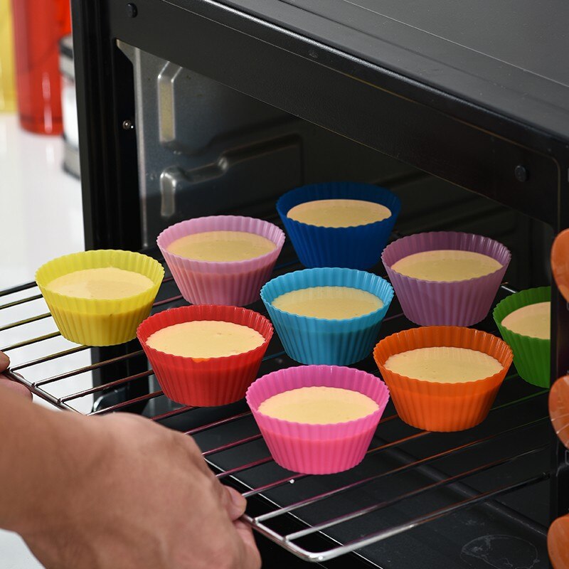 12x Moule à Muffin en Silicone réutilisable