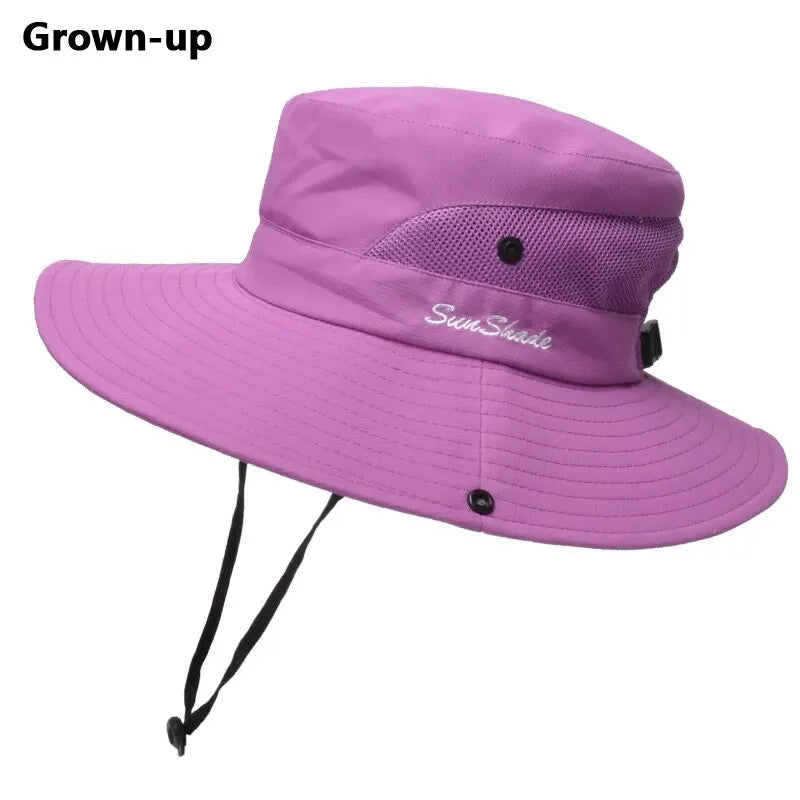 Chapeau d'été femme avec trou pour queue de cheval — polyester respirant, pliable