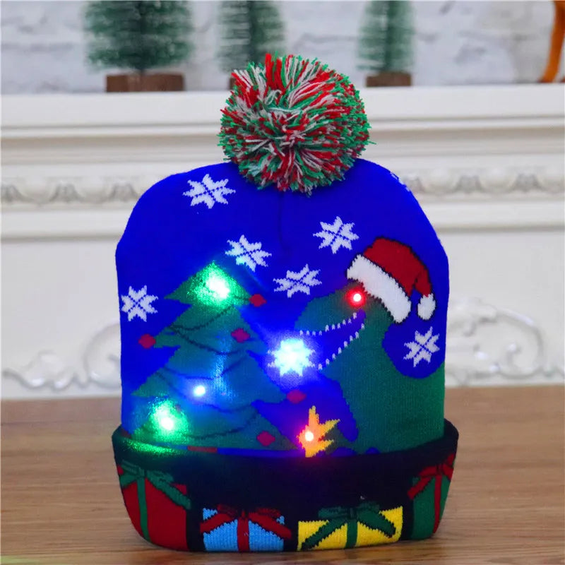 Bonnet de Noël lumineux LED unisexe