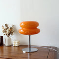 Lampe macaron en verre Rétro années 60