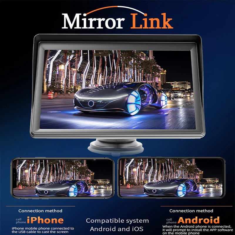 Ecran HD Carplay et Android pour Voiture