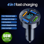 Chargeur de voiture USB 4 en 1