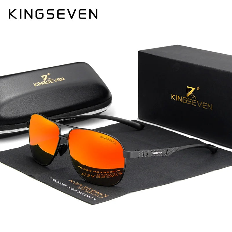 KINGSEVEN – Lunettes de Soleil Polarisées UV400 en Aluminium pour Homme