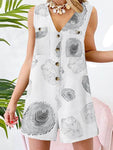 Combinaison short d'éte légère en Coton et lin