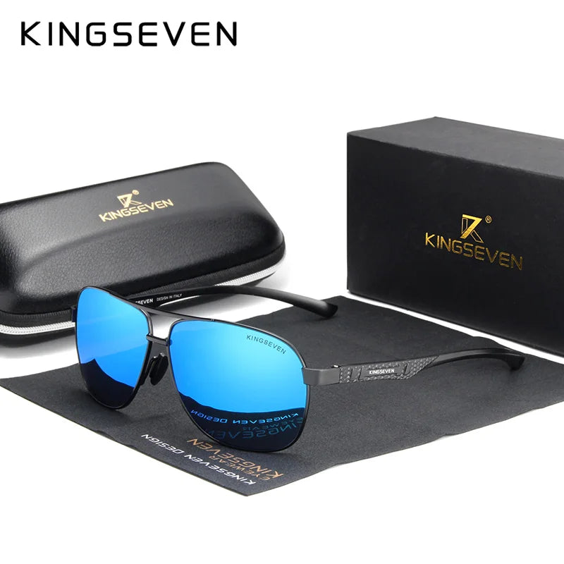 KINGSEVEN – Lunettes de Soleil Polarisées UV400 en Aluminium pour Homme